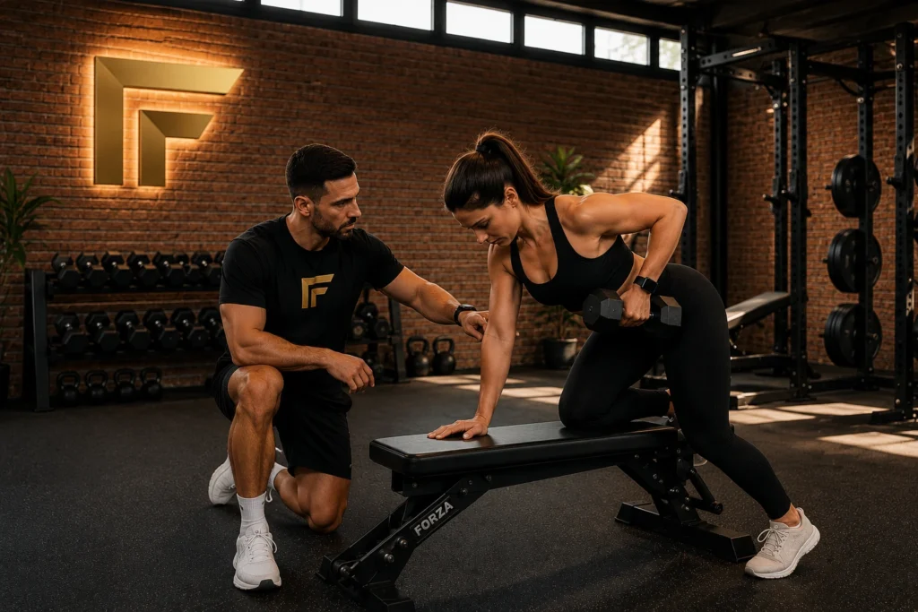 Personal training session at FORZA Gym in Mount Kisco NY